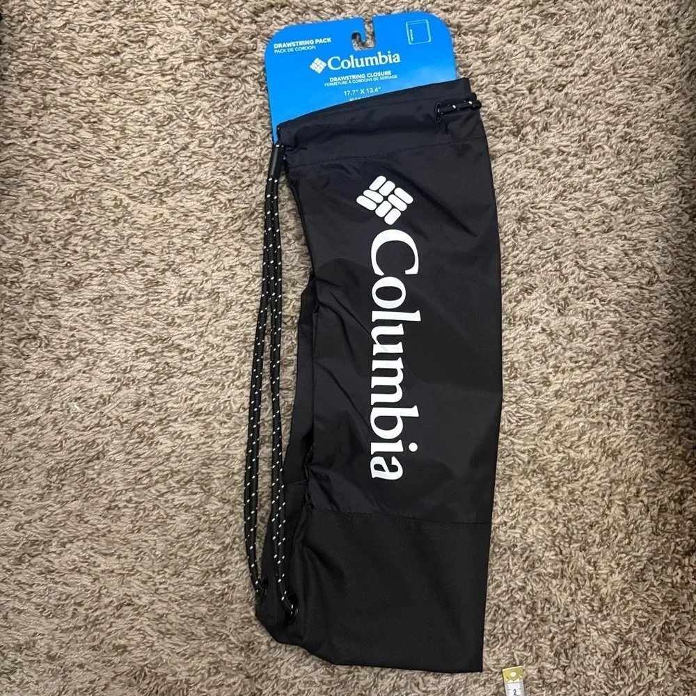 Columbia Black Drawstring Backpack